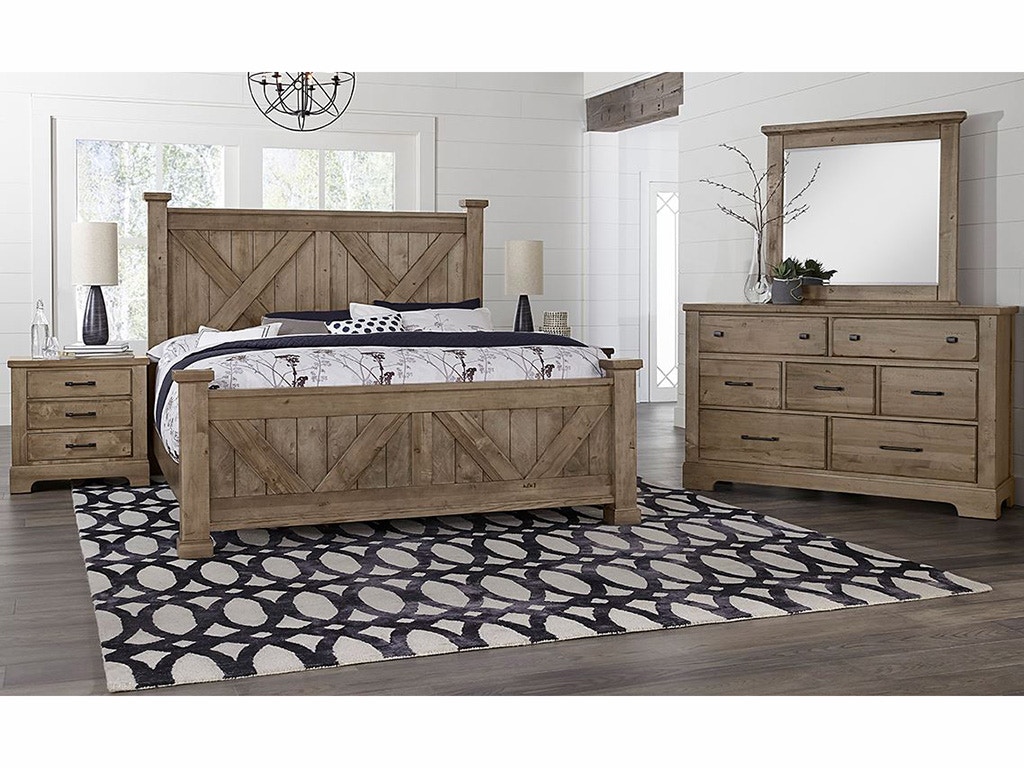 VaughanBassett Furniture Company Bedroom Solid Maple & Birch Bed 172